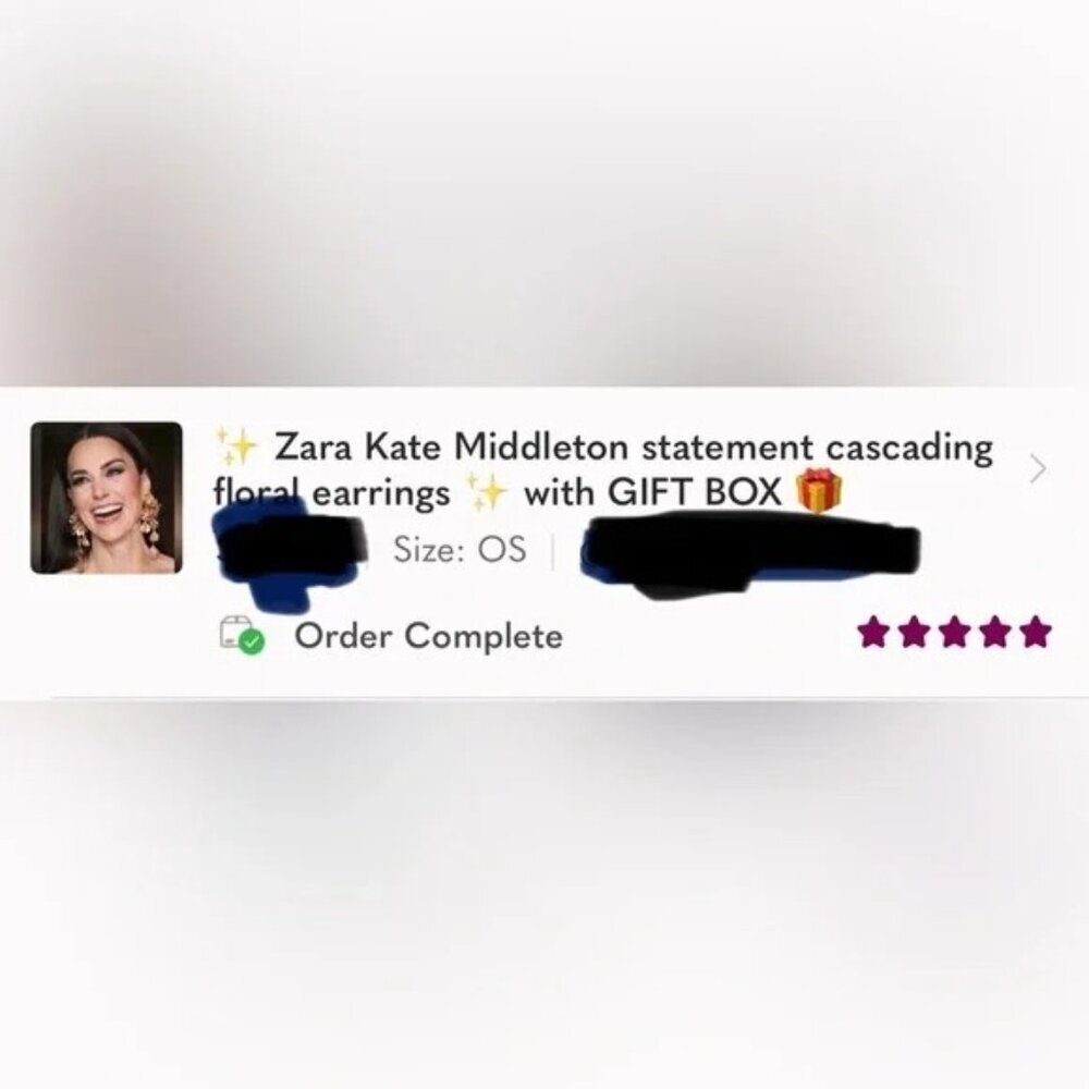 ✨ Zara Kate Middleton statement cascading floral earrings ✨ with GIFT BOX ✨💕💕 - Picture 9 of 11